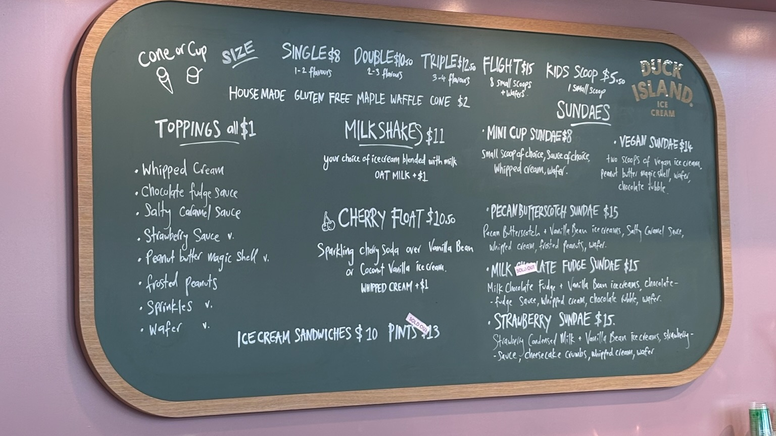 アイスメニュー